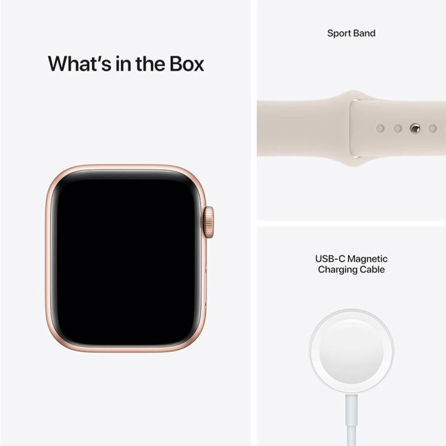 Apple Watch SE GPS, 44mm Gold Aluminium Case