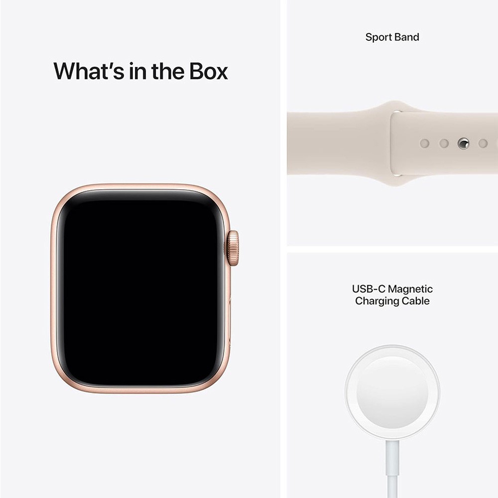 Apple Watch SE GPS, 44mm Gold Aluminium Case